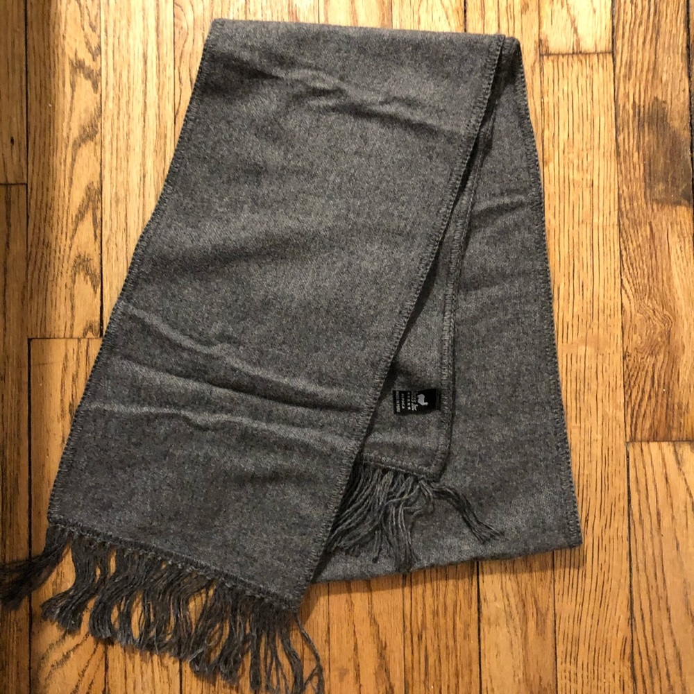 Dark grey alpaca wool scarf
